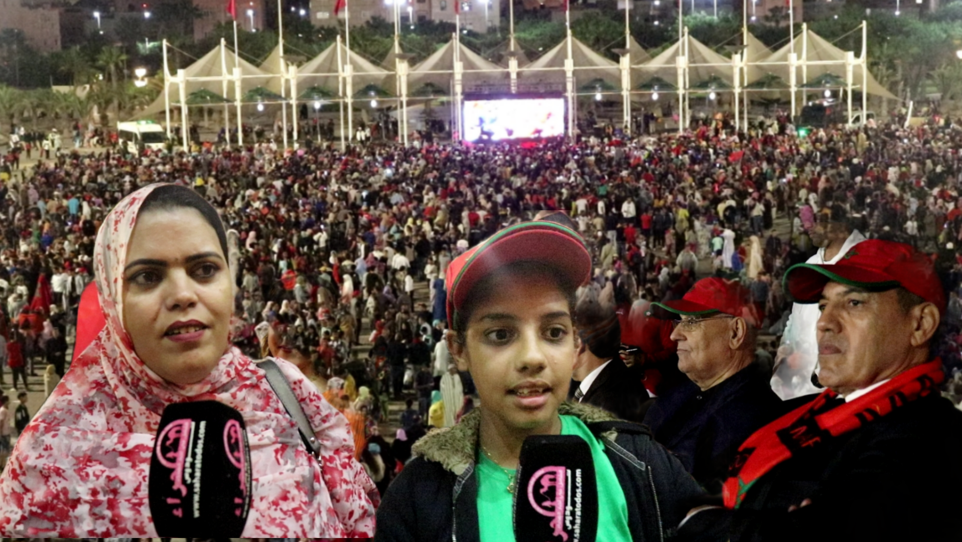 بيكرات وولد الرشيد يشاطرون ساكنة العيون الفرح بفوز الأسود