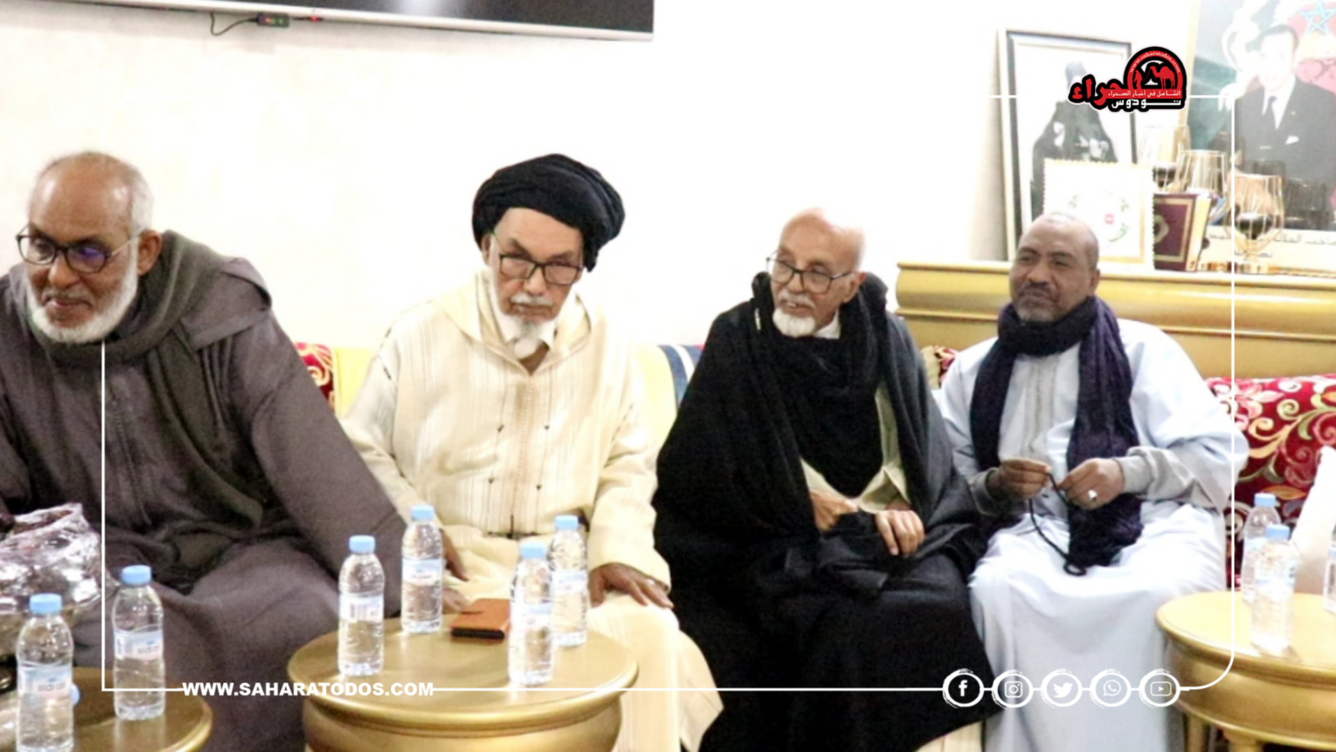 العيون: أعيان قبيلة الشيخ ماء العينين يعبرون بطريقة خاصة عن تضامنهم مع الركيبات (صور)